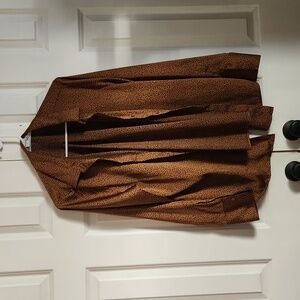 Animal print long sleeve button down